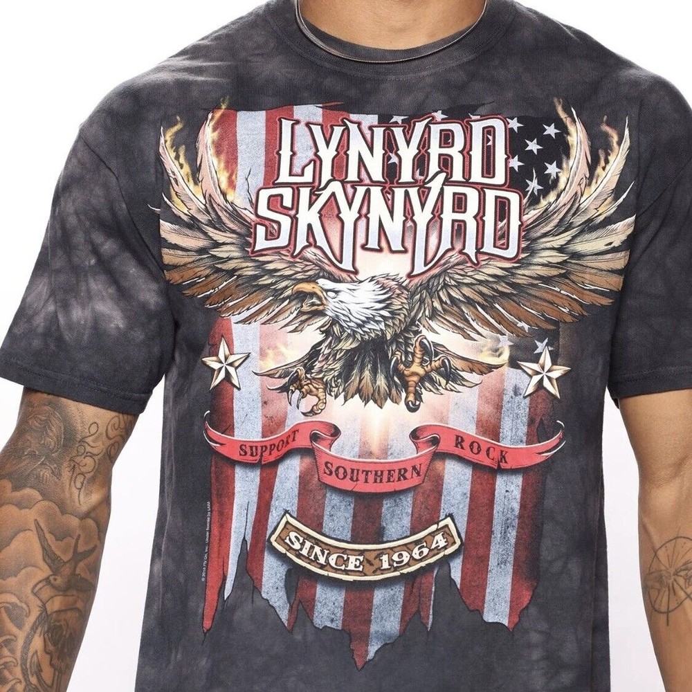 Lynyrd Skynyrd America Flag Eagle T-Shirt Tie Dye